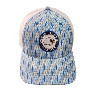 Windy‎ Harbor Golf Club Eagle Patch Trucker Hat Men Blue White Mesh Snapback